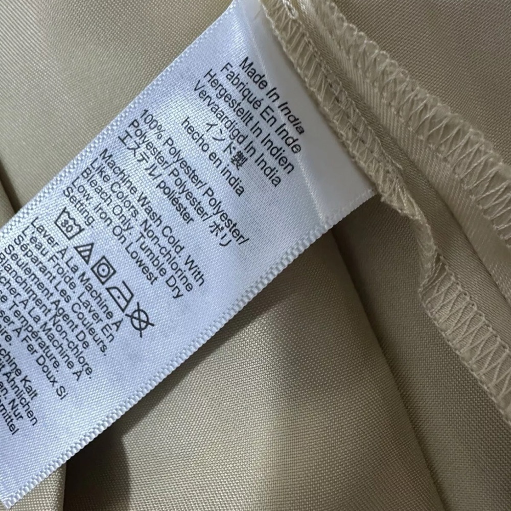 NWT J Crew Women's Sz 8 Yellow Gold Pleated Wrap Satin Skirt A Line - Picture 8 of 10